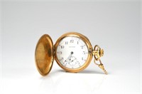 Waltham ladies gold-filled hunter pocket watch