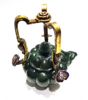 Spinach Jade Teapot with Handle
