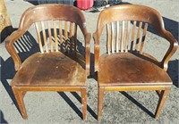 2 Antique Gunlocke Parlor Chairs