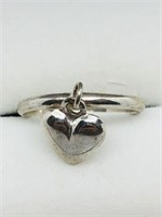Silver Heart Shaped Ring.