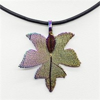 Multi Color Natural Leaf  Necklace