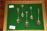 5 silver teaspoons, 1 with 3 legs motive,54g.