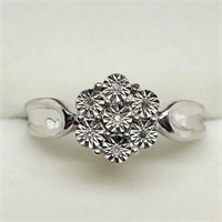 Silver 7 Diamond Ring