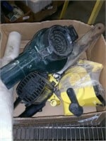 Box of chainsaw and blower Etc