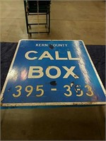 Call box fiberglass blue sign