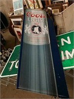 Coors light metal beer sign