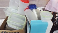 2 boxes of food storage containers