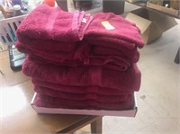 red towels and wash cloths