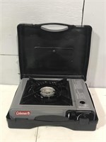 Coleman portable gas stove in case