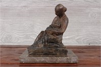 Academic Mother and Child Figural Group Maquette