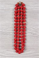 Amber Bead Double Strand Necklace