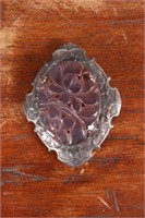 Chinese Chalcedony Toggle Brooch