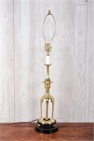 Parzinger Style Tripod Censer Form Brass Lamp