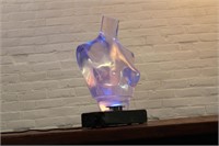 Unique Female Bust Form Lucite Lamp