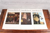 3 Norman Rockewell Retrospective Posters