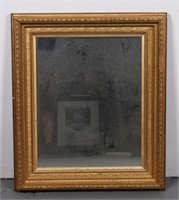 Late 19th C Gilt Wood and Gesso Frame with Mirror