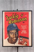 Rare Jackie Robinson Promotional Poster on Silk