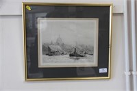 Steel engraving by W.L.Wyllie, signed.