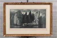 After Arrnold Bocklin, Isle of the Dead Print