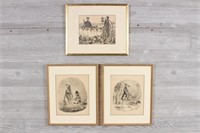 3 Honore Daumier Hunting Caricatures
