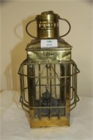 Unusual brass spirit lantern.