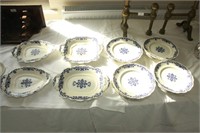 Selection blue/white plates 'Tudor' WR.S&Co.