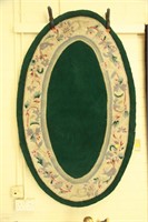 Chinese Green Oval Rug