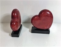 Pair of Heart Bookends