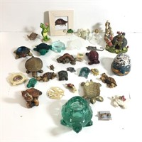 Large Lot of Home Décor Turtle Figurines