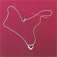 Sterling Necklace with Heart Pendant