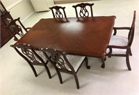 Mahogany Chippendale Pedestal Dining Set