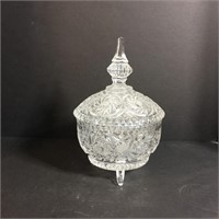Crystal Footed Covered Candy Dish
