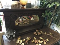 Large, Antique Dark Stained Buffet / Server
