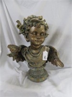 FRENCH STYLE ANGEL STATUE 16"T