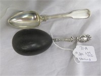 2 PC STERLING SPOON 1.44 TROY OZ. AND A STERLING