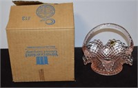 Vintage Westmoreland Pink Basket W/Box