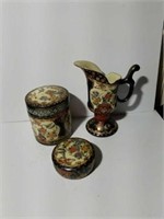 3 piece set of satsuma style china