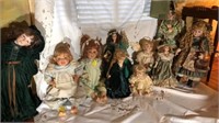 Estate lot of 10 Porcelin Collector Dolls