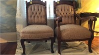 Pair of Two Antique Empire Period Arm Chairs