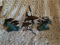 Estate Lot of 3 Metal dolphins