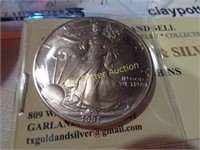 1991 Silver Eagle Dollar