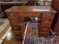 Antique Wooden Desk 7 Drawer