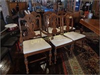Set of 6 Early Wooden Dining Chairs