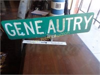 Vintage Metal GENE AUTRY Street Sign