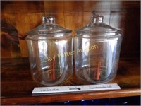 Pair of Large Pharmacy Jars with Lids