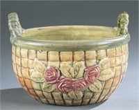 Weller Pottery, Flemish, basket, 19th/20th c.