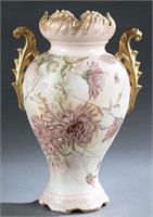 Limoges, chrysanthemum porcelain vase, 19th c.
