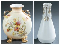 2 German Porcelain vases, 19th/20th century.