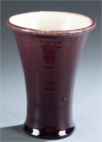 Pisgah Forest Pottery, maroon vase, 1931.