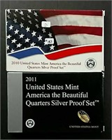 2010, 11, 12 & 13 ATB Quarters Silver Proof sets